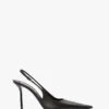 The Victoria stiletto slingback 100 i svart skinn
