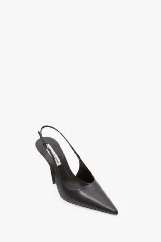 The Victoria stiletto slingback 100 i svart skinn