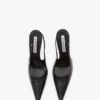 The Victoria stiletto slingback 100 i svart skinn