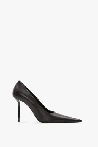 The Victoria stilettpumpe 100 i svart skinn