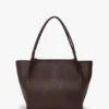 The Victoria stor totebag i burgunderfarget skinn