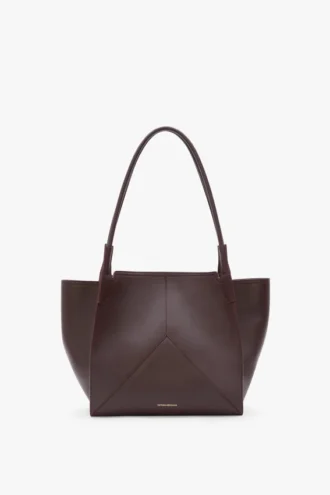 The Victoria tote bag i burgunderfarget skinn