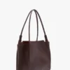 The Victoria tote bag i burgunderfarget skinn