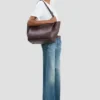 The Victoria tote bag i burgunderfarget skinn
