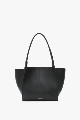 The Victoria tote bag i svart skinn