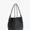 The Victoria tote bag i svart skinn
