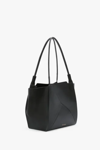 The Victoria tote bag i svart skinn