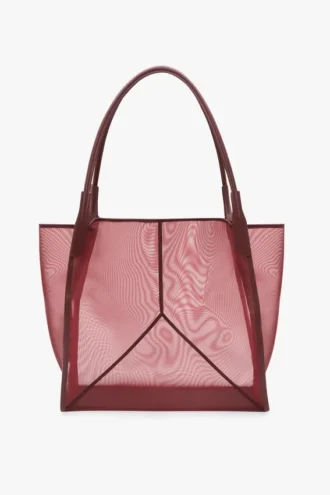 The Victoria tote bag large i burgunder mesh