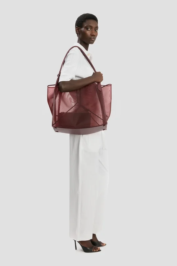 The Victoria tote bag large i burgunder mesh The Victoria tote bag large i burgunder mesh
