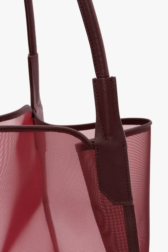 The Victoria tote bag large i burgunder mesh The Victoria tote bag large i burgunder mesh