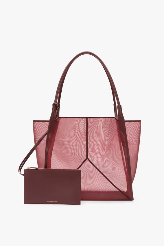 The Victoria tote bag large i burgunder mesh The Victoria tote bag large i burgunder mesh