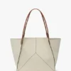 The Victoria tote bag large i elfenbensfarget lerret