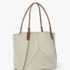 The Victoria tote bag large i elfenbensfarget lerret