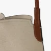 The Victoria tote bag large i elfenbensfarget lerret