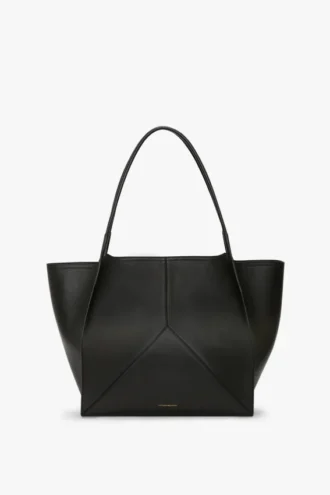 The Victoria tote bag large i svart skinn