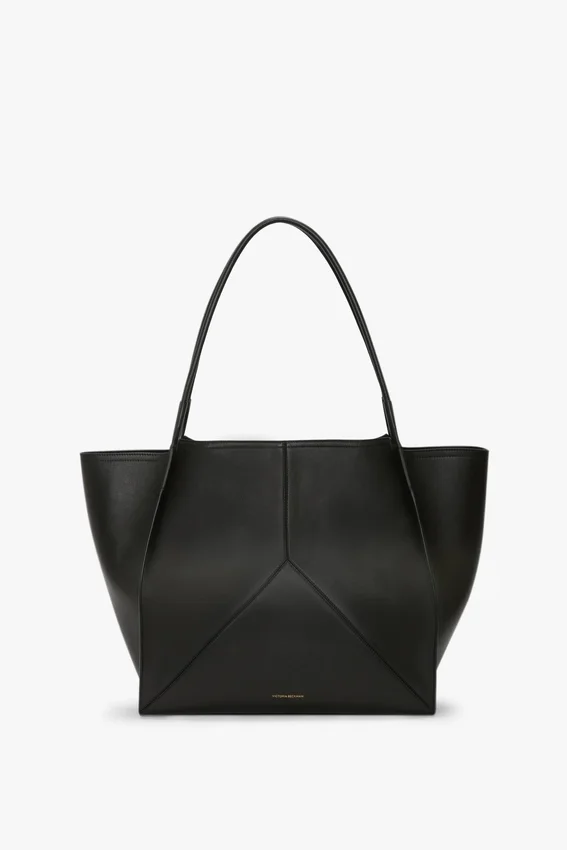 The Victoria tote bag large i svart skinn The Victoria tote bag large i svart skinn