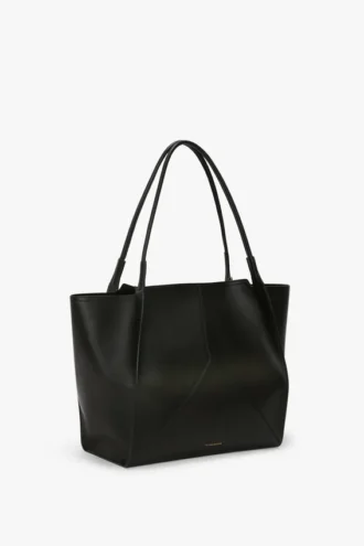 The Victoria tote bag large i svart skinn