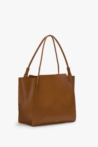 The Victoria tote bag large i tan skinn