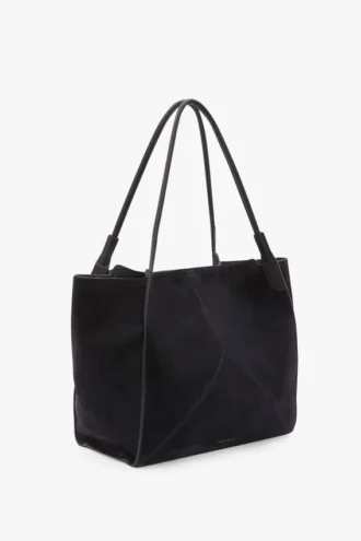 The Victoria tote large i marineblått semsket skinn