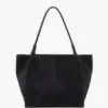 The Victoria tote large i marineblått semsket skinn