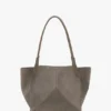 The Victoria-veske i grått suede