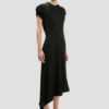 Twist Shoulder Dress i svart