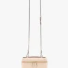 Vanity crossbody i blekrosa skinn