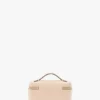 Vanity crossbody i blekrosa skinn