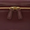 Vanity crossbody i burgunderfarget skinn