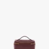 Vanity crossbody i burgunderfarget skinn