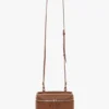 Vanity crossbody i mørkbrunt skinn