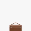 Vanity crossbody i mørkbrunt skinn