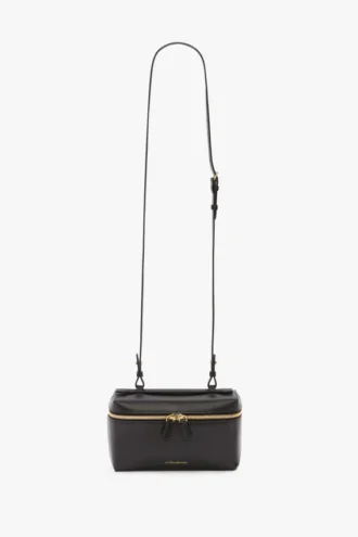 Vanity crossbody i svart skinn