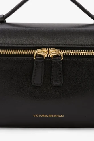 Vanity crossbody i svart skinn