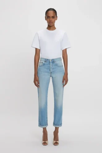Victoria-jeans i lyseblå vask