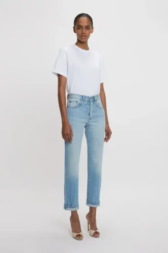 Victoria-jeans i lyseblå vask