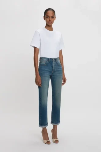 Victoria-jeans i mellomblå